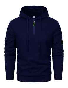 Sudadera con Cierre de Cremallera 2026 para Hombre y Mujer, Cálida para Invierno, Manga Larga, Color Sólido, 100% Algodón, Servicio OEM - Product Image 2