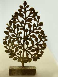 Handmade Aluminum <b>Tree</b> Candle <b>Stand</b> with Floral Design-Durable Eco-Friendly Portable for Religious Activities - Product Image 2