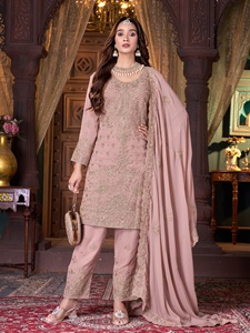 Pure Georgette Collection 5 superbes conceptions strass paillettes diamant Jarkan pierre travail 10 couleurs lourd Dupatta filles gratuit - Product Image 3