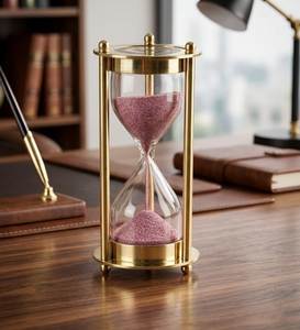 Reloj de Arena de Metal Hecho a Mano, Reloj de Arena Decorativo de Latón, Decoración Premium para el Hogar y la Oficina, Regalo - Product Image 5