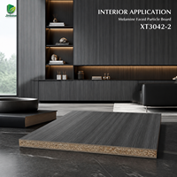 Panneau de particules MFC Jinbase XT3042-2 Graphite Ash 18mm E0 4x8ft pour la décoration intérieure moderne