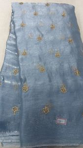 space silk embroidery bides boutique work <b>Fabric</b> - Product Image 3