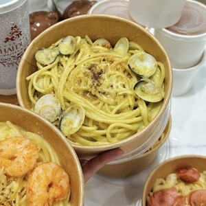 Hot sale 2026 Custom Size Accepted Factory 750ml 1000ml Eco Friendly Noodle Soup Salad Bowl Kraft Paper Disposable Serving Bowl - Product Image 4