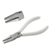 Pince à bec plat Mâchoires lisses de 160mm avec poignées à ressort et en PVC Boîte à joints Fabrication de bijoux Pince à emballage robuste et en fil métallique