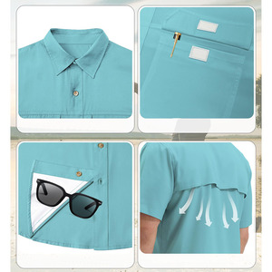 Chemises de pêche en tissu premium, vêtements d'extérieur de bonne qualité, impression de logo personnalisée, chemises de pêche pour hommes - Product Image 3