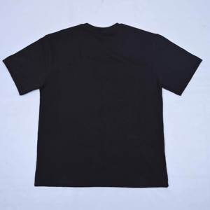 T-shirt pour homme de qualité supérieure avec logo personnalisé, impression graphique noire sur le devant, manches courtes en coton, col rond. - Product Image 4