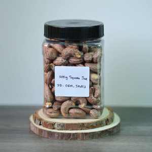 Noix de cajou séchées torréfiées de qualité supérieure, biologiques, du Vietnam, personnalisables, onctueuses et salées, en pot carré de 500g, vente en gros - Product Image 1