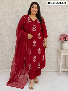 Women's Traditional Cotton Embroidered Party & Casual <b>Kurta</b> Pant Set with Hand Work Top and Pant Dupatta Quick Dry - Product Image 2