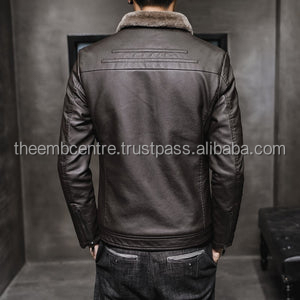 แจ็กเก็ตหนังแฟชั่นสำหรับผู้ชายเสื้อแจ็คเก็ตหนังสินค้าใหม่สไตล์2024โรงงานขายตรงสินค้ามาใหม่ - Product Image 5