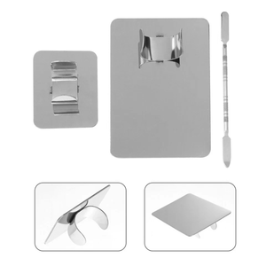 Ensemble professionnel de spatule et plateau de mélange en acier inoxydable pour le visage, outils cosmétiques réutilisables avec manche en métal - Product Image 1