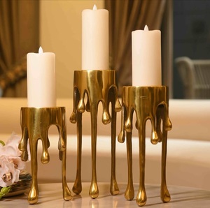 Aluminum Gold Plated Set Of 3 Candle Holder For Home Hotel Decorative In Customize Best Finish Candle Stand High Quality - Product Image 5