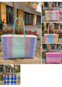 Sac fourre-tout tissé avec décoration de nœud floral pour femmes, usage quotidien décontracté - Product Image 4