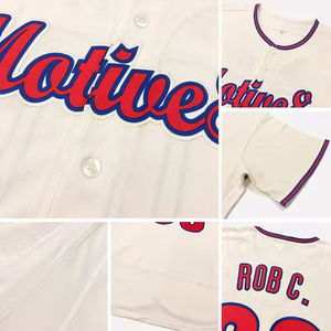 Mens Baseball Jersey Custom Sublimation Short Sleeve Plus Size Breathable Lightweight Solid Color Team <b>Shirt</b> - Product Image 5