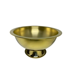 Handmade Copper <b>Ice</b> <b>Bucket</b> Round Pedestal Base Vintage Style Metal Barware <b>Drink</b> Cooler Vintage Style Wine Bowl Decoration - Product Image 5