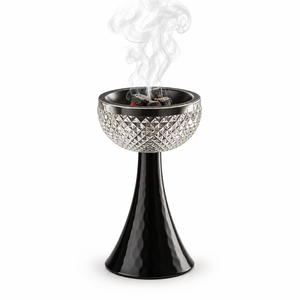 Brûleur d'encens arabe de luxe en acier inoxydable pour Bakhoor et Oud avec piédestal décoratif, écologique et aromatique - Product Image 1