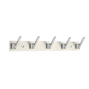 <b>Black</b> Metal Garment Hanger <b>Hook</b> 8 <b>Hooks</b> Wall Mounted Clothes Coat Jacket Hat Bag Organizer Heavy Duty Space Saving Storage Rack - Product Image 1