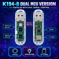 Carte de développement USB FYX Stock T-Dongle-S3 ESP32-S3 K193 K194 K194-B avec écran LCD 0,96 pouces, Wi-Fi, BT, carte TF, double MCU, 16 Mo de mémoire Flash