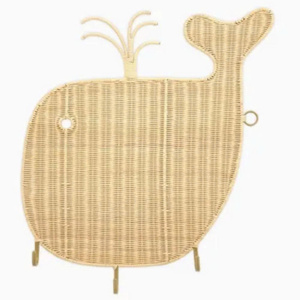 Wholesale kid-friendly Coastal creativity rattan hanging hook marine animals shaped <b>wall</b> <b>decor</b> for kid room from Vietnam - Product Image 3