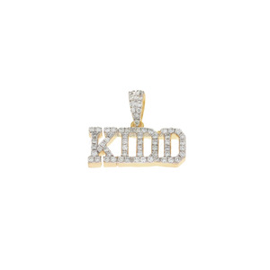 Personalizable 10K oro amarillo Hip Hop nombre colgante de moda joyería de diamantes con diamantes naturales totalmente helado - Product Image 1