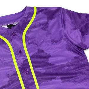 Plus Size Breathable Polyester Raglan Baseball Jersey Button <b>Down</b> Shirt for Softball Wear - Product Image 3