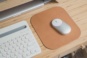 Genuine Leather <b>Mouse</b> Pad Large Surface Area Desk Mat Full Grain Cowhide Leather Case Mousepad for Multi Monitor LMP-0104 - Product Image 2