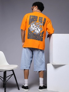 Camiseta de hombre oversize de corte holgado con hombros caídos, manga corta, de algodón, estilo casual y streetwear - Product Image 5
