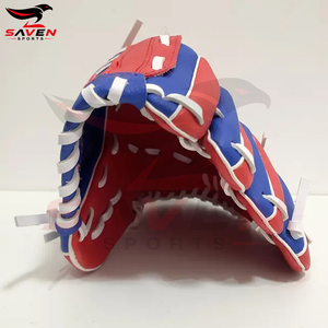 Guantes de Béisbol de Cuero con Logotipo Personalizado a Precio de Mayoreo, Rojos y Azules, de 10.5 Pulgadas, para Infield, Outfield, Lanzador, Softbol y Receptor - Product Image 5
