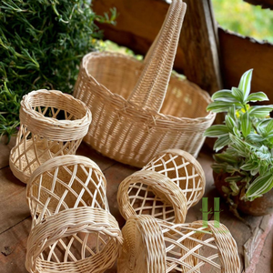 Elegant Beige Rattan <b>Storage</b> Trays for <b>Table</b> Decoration Bohemian Style Flexible Design 2026 Collection OEM HNH <b>Craft</b> Factory - Product Image 6