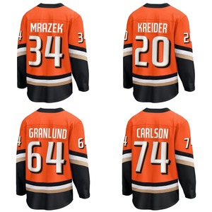 Maillot de hockey sur glace USA pour homme, manches longues, col en V, évacuation de l'humidité, 100 % polyester, nom de l'équipe imprimé, vêtements de sport - Product Image 4