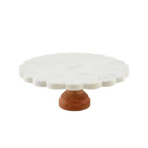 Support à gâteau en verre rond avec base en marbre, réutilisable pour les desserts et les pâtisseries, 2 pièces - Product Image 4