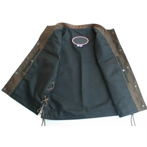 Chaleco de cuero genuino para hombre de la mejor calidad, cálido e impermeable para otoño e invierno, sin mangas, a precio de mayoreo. - Product Image 4