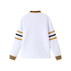 Cardigan blanc pour femme, col en V, manches longues, style vintage, en laine/acrylique tricoté, anti-rétrécissement, boutons sur le devant, poches, coupe classique - Product Image 2