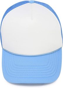 Casquette de sport en maille style camionneur avec broderie main, 5 panneaux, visière incurvée, sangle réglable, couleurs unies, petite tresse - Product Image 3