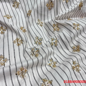 Tissu de dentelle à sequins de luxe, maille brodée brillante pour robe de mariée, vêtements de soirée, couture, vente en gros - Product Image 2