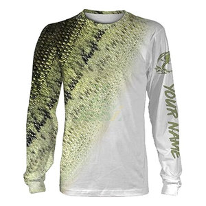 Servicio OEM, Soporte Personalizado, MOQ Bajo, Camiseta Deportiva de Pesca con Protección UPF 50, Impresión por Sublimación, Transpirable, de Secado Rápido, 100% Poliéster - Product Image 1