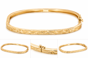 Bracelet jonc moderne en or blanc massif 18 carats pour femmes, bijoux fins, fabricant de bijoux sur mesure OEM ODM Thaïlande - Product Image 4