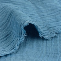 Coton fait à la main nouveau Double couches crêpe 100% gaze de coton froissé mousseline plaine couverture pour bébé literie et emmaillotage
