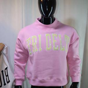 Sudadera TRI DELTA con cuello simulado, 450 GSM, nombre personalizado, bordado en aplique, corte holgado, 100% algodón, felpa francesa. - Product Image 3