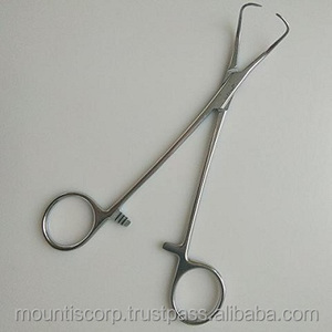 High Quality Towel Clamps 4" Ball and <b>Socket</b> Jaws With <b>Ratchet</b> Lock German Steel Backhaus Towel Clip Forceps for sale - Product Image 2