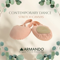 Chaussures de danse de ballet unisexe à demi-semelle, en toile extensible, pour pirouettes et tours, avec semelle extérieure en fibre, pour la danse contemporaine et lyrique
