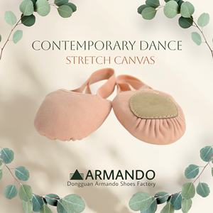 รองเท้าบัลเลต์แบบครึ่งพื้น รองเท้าเต้นแจ๊ส รองเท้ากายกรรม ผ้าแคนวาสยืดหยุ่น ซับในผ้าฝ้าย สำหรับผู้หญิง มีสินค้าในสต็อก US - Product Image 6