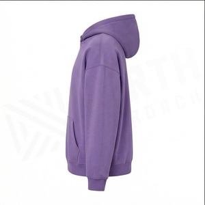 North Approach Oversized Hooded Sweatshirt With Front Pocket Embroidered Logo Unisex Casual Fleece Autumn Wear - Product Image 3