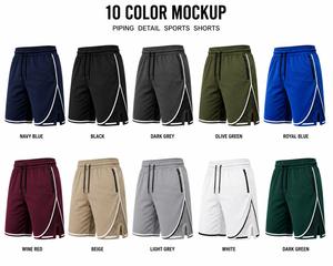 Shorts pour hommes bleu marine à séchage rapide, style Bermuda, avec bande latérale et cordon de serrage à la taille, décontractés, pour le fitness et les athlètes, faible MOQ - Product Image 6