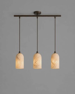 Modern Marble Pendant Light 3-Light Ceiling Fixture Indoor Kitchen Decor Handmade Irregular Shade Design - Product Image 4