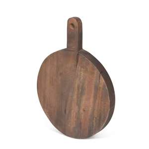 Planche à découper en bois ronde en gros, spatule à pizza en bois avec poignée, plateau de service à fromage haut de gamme en gros - Product Image 3