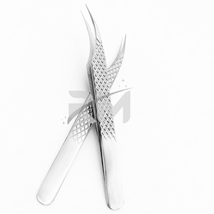 Pince à épiler de haute précision RMI en acier inoxydable, pince à épiler professionnelle pour extensions de cils, pince à épiler antistatique argentée pour cils - Product Image 2
