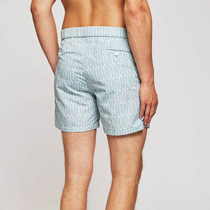 กางเกงว่ายน้ำชายแบบพรีเมียมปี 2026 แห้งเร็ว ระบายอากาศ กันลม ผลิตโดย OEM ชุดว่ายน้ำฤดูร้อน มีเชือกผูกเอวยางยืด - Product Image 3