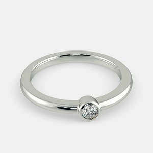 Anillo de Compromiso con Diamante Cultivado en Laboratorio, Corte Mini, para Mujer |   Anillo de Compromiso de Oro Delicado con Certificación IGI |   Elegante Regalo Nupcial - Product Image 4