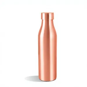 Handcrafted Pure <b>Copper</b> <b>Drinking</b> <b>Bottle</b> Reusable Water Container For Ayurvedic Wellness Healthy Lifestyle And Everyday Hydration - Product Image 4