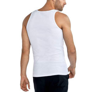 Débardeur sans manches de style actuel, sur mesure, respirant, couleur unie, en coton, grande taille, pour homme - Product Image 6